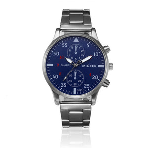 Luxury Men Watches Fashion Stainless Steel Analog Quartz Wrist Watch Casual Sport