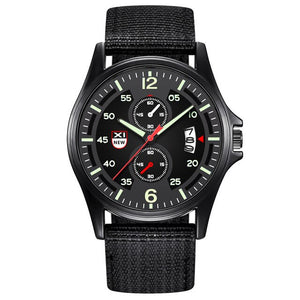 Luxury Men Watches Fashion Military Sport Nylon Strap Quartz Wrist Watch Casual Date