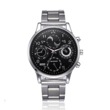 Load image into Gallery viewer, Luxury Men Watches Fashion Men Stainless Steel Analog Quartz Wrist Watch Casual Silver