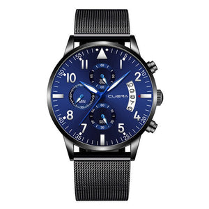 Fashion Men Watches Luxury Stainless Steel Quartz Date Wrist Watch