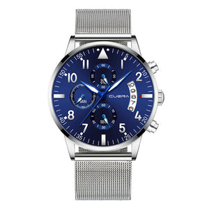 Fashion Men Watches Luxury Stainless Steel Quartz Date Wrist Watch
